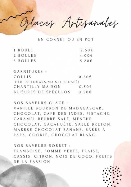NOUVEAUTE GLACES ARTISANALES