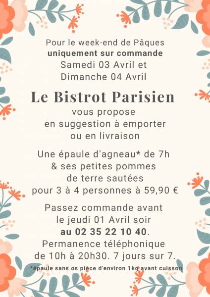 En suggestion pour le week-end de Pâques